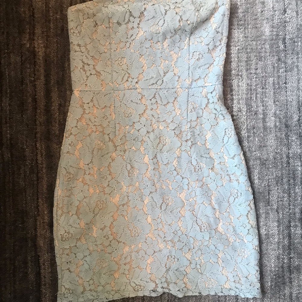 Blue floral mini dress